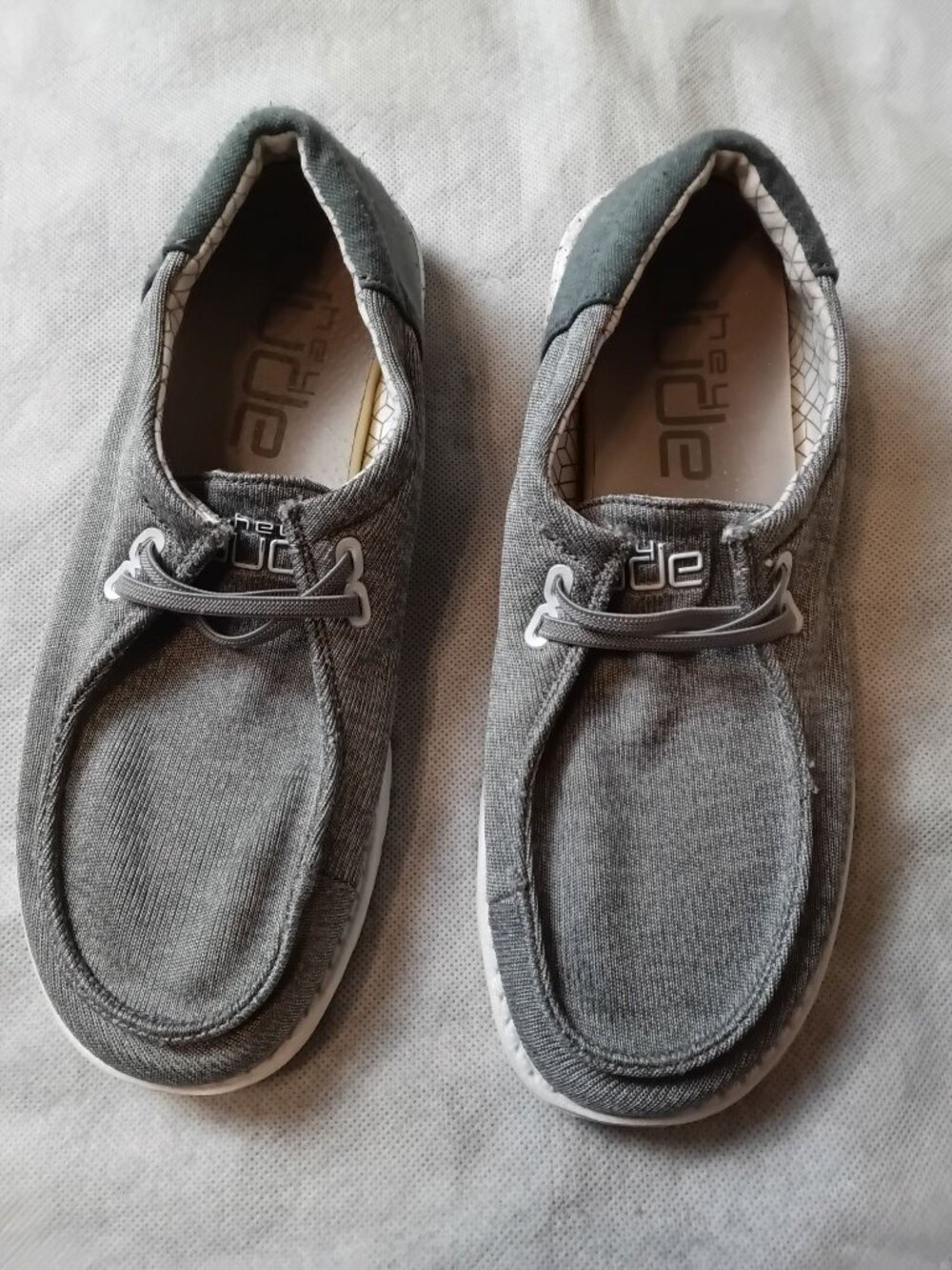Hey Dude Wendy Sox Women's Casual Shoes Grey Size 9